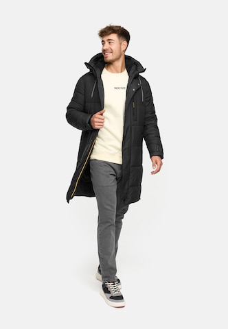 INDICODE JEANS Winterjas 'Studs' in Zwart