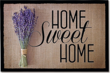 ACHOKA® Fußmatte 'Home Sweet Home' in Braun: predná strana