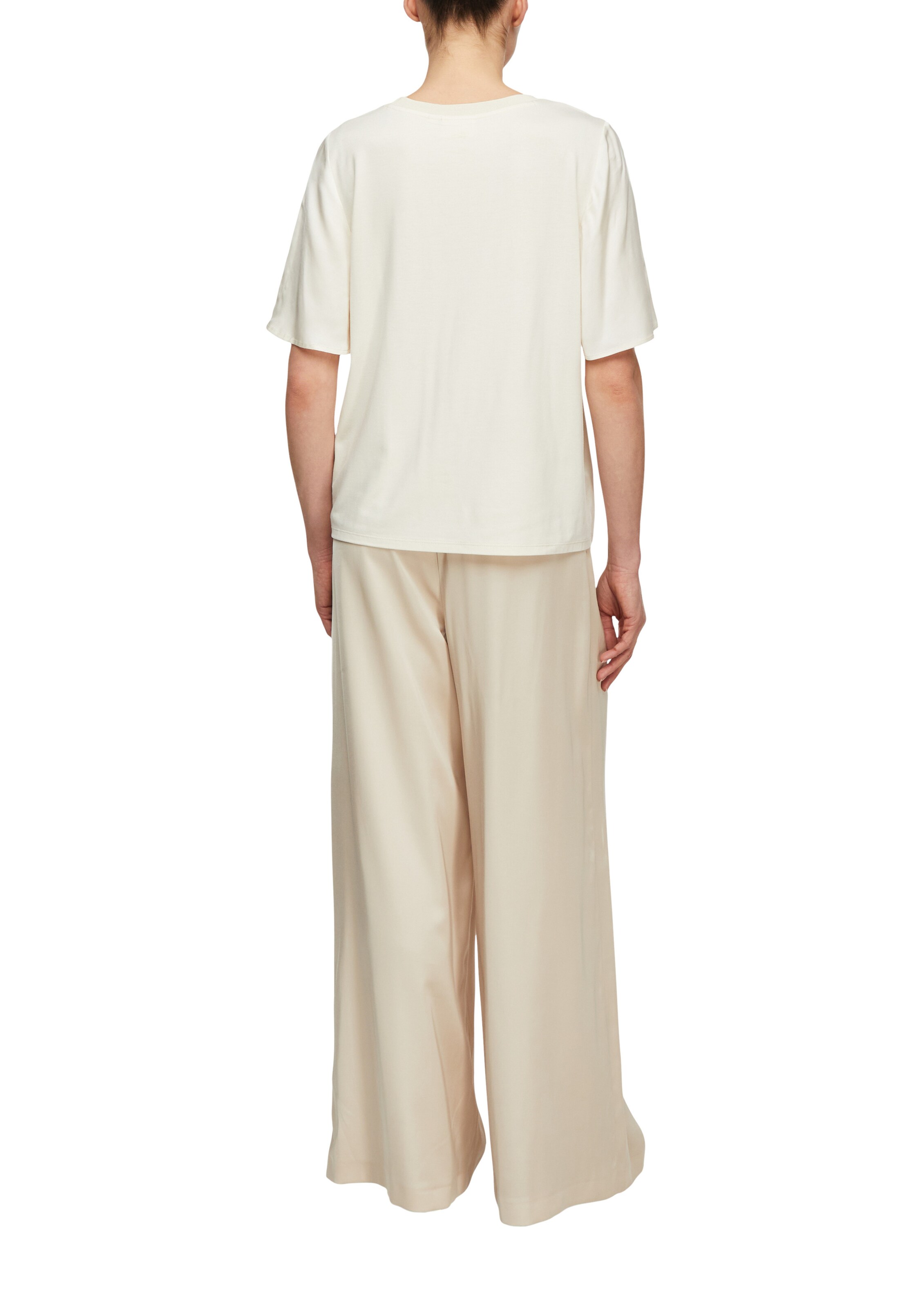 Wide Leg Pantalon COMMA en beige