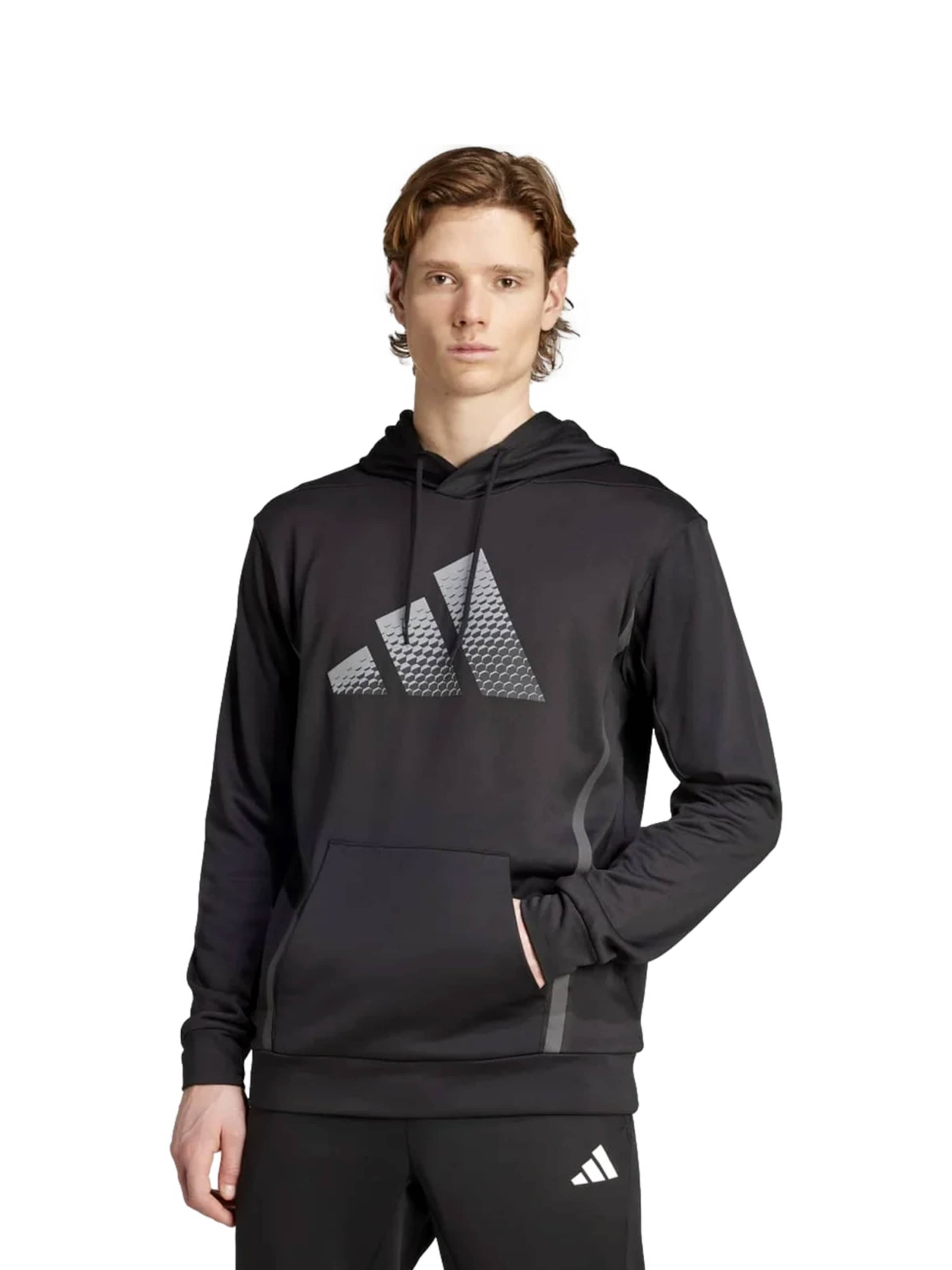 ADIDAS PERFORMANCE Суичър 'Big Logo' в черно: отпред