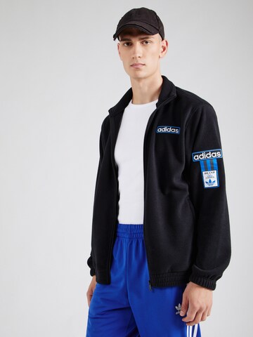 ADIDAS ORIGINALS Fleece Jacket 'Adibreak' in Black: front
