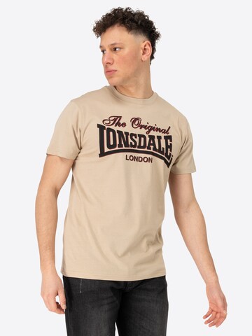 LONSDALE Tričko 'Cotha' – béžová: přední strana