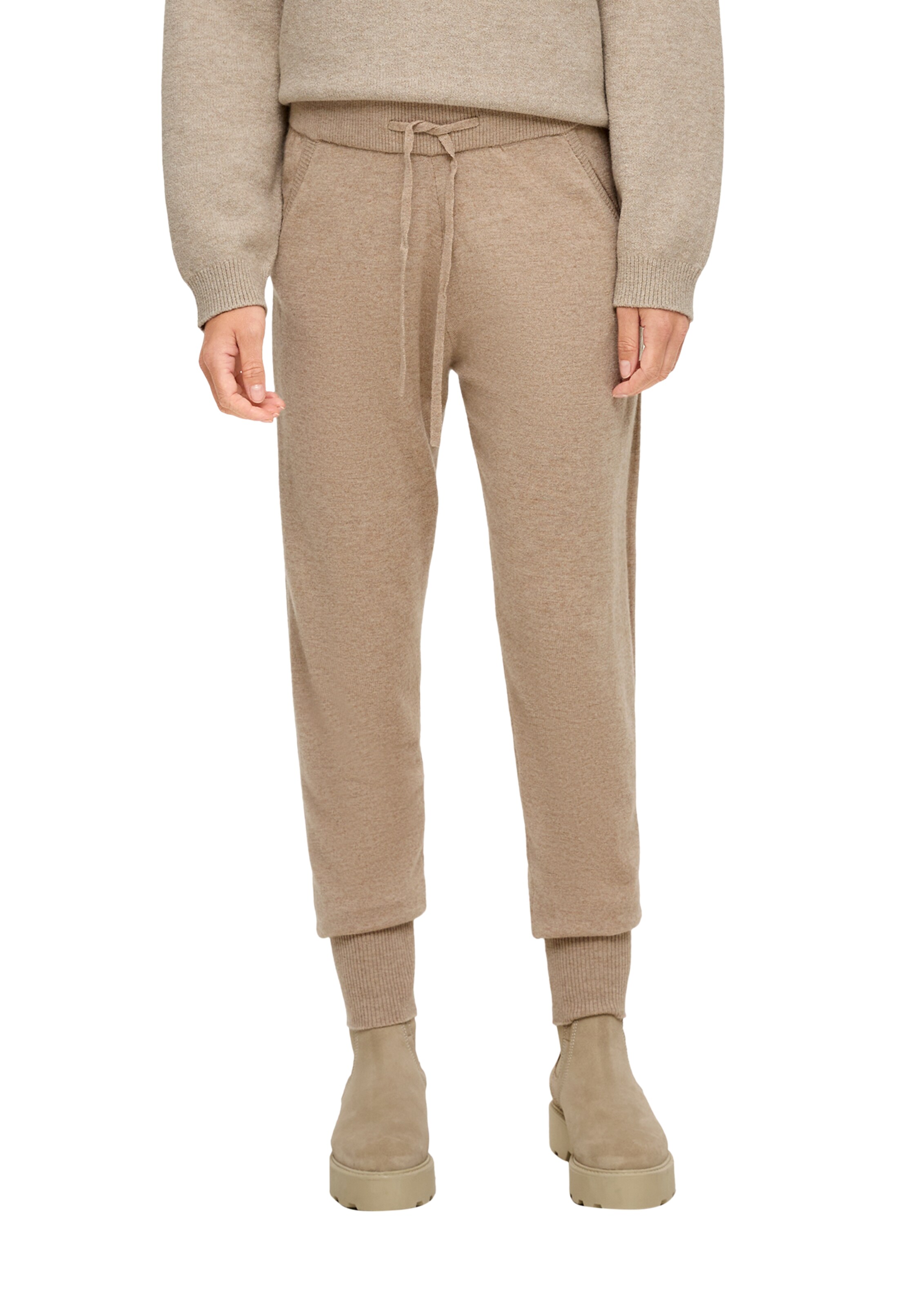 s.Oliver Tapered Trousers in Beige