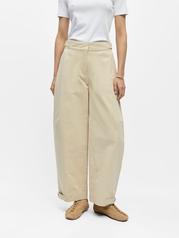 Barrel Pantaloni 'OBJShana' di OBJECT in beige: frontale