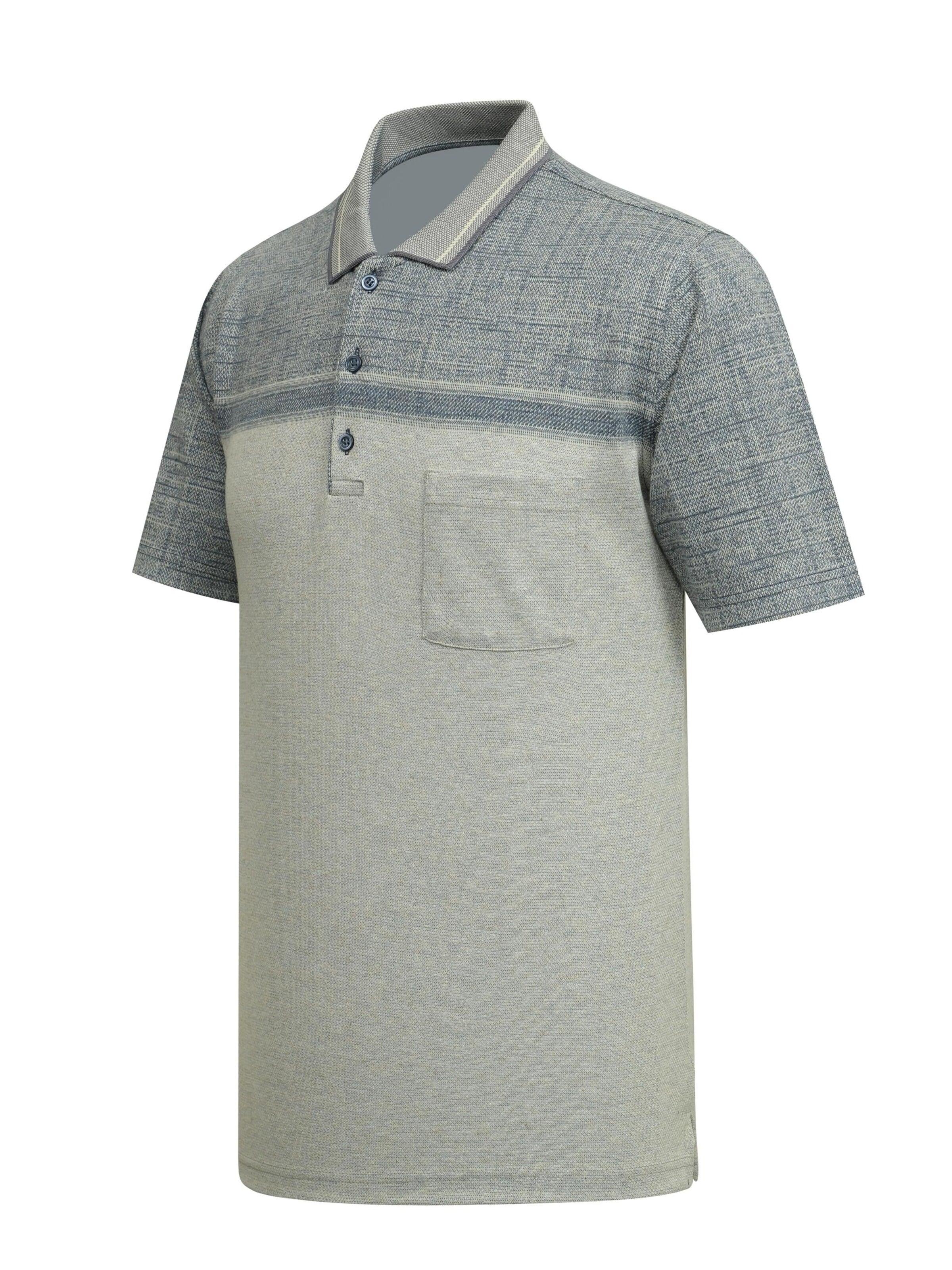 Cizgi Triko Shirt‌‌‌‌‌‌‌ in Blau