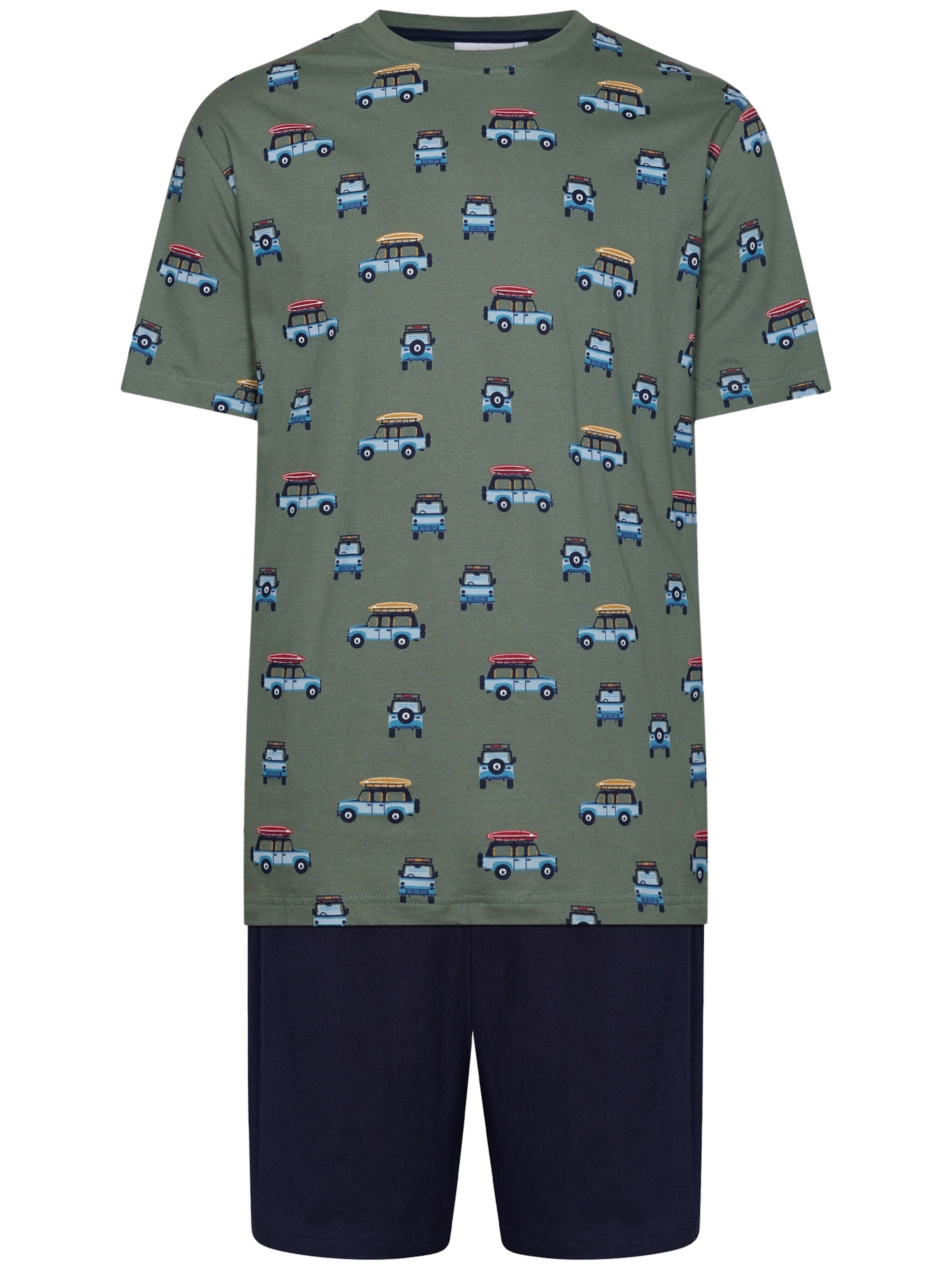 Pastunette Pyjama kort 'Shortama' in Groen: voorkant