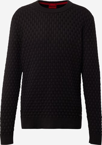 HUGO Sweater 'Stubon' in Black: front