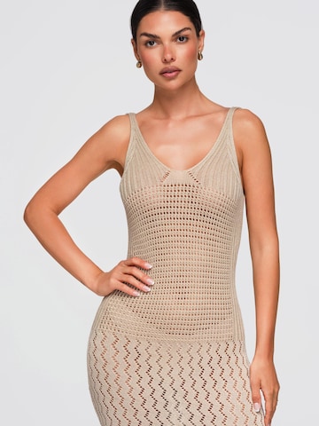 Ombre Knit dress in Beige