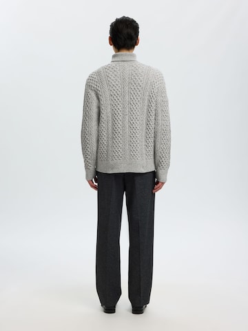 Regular Pantalon SELECTED en gris