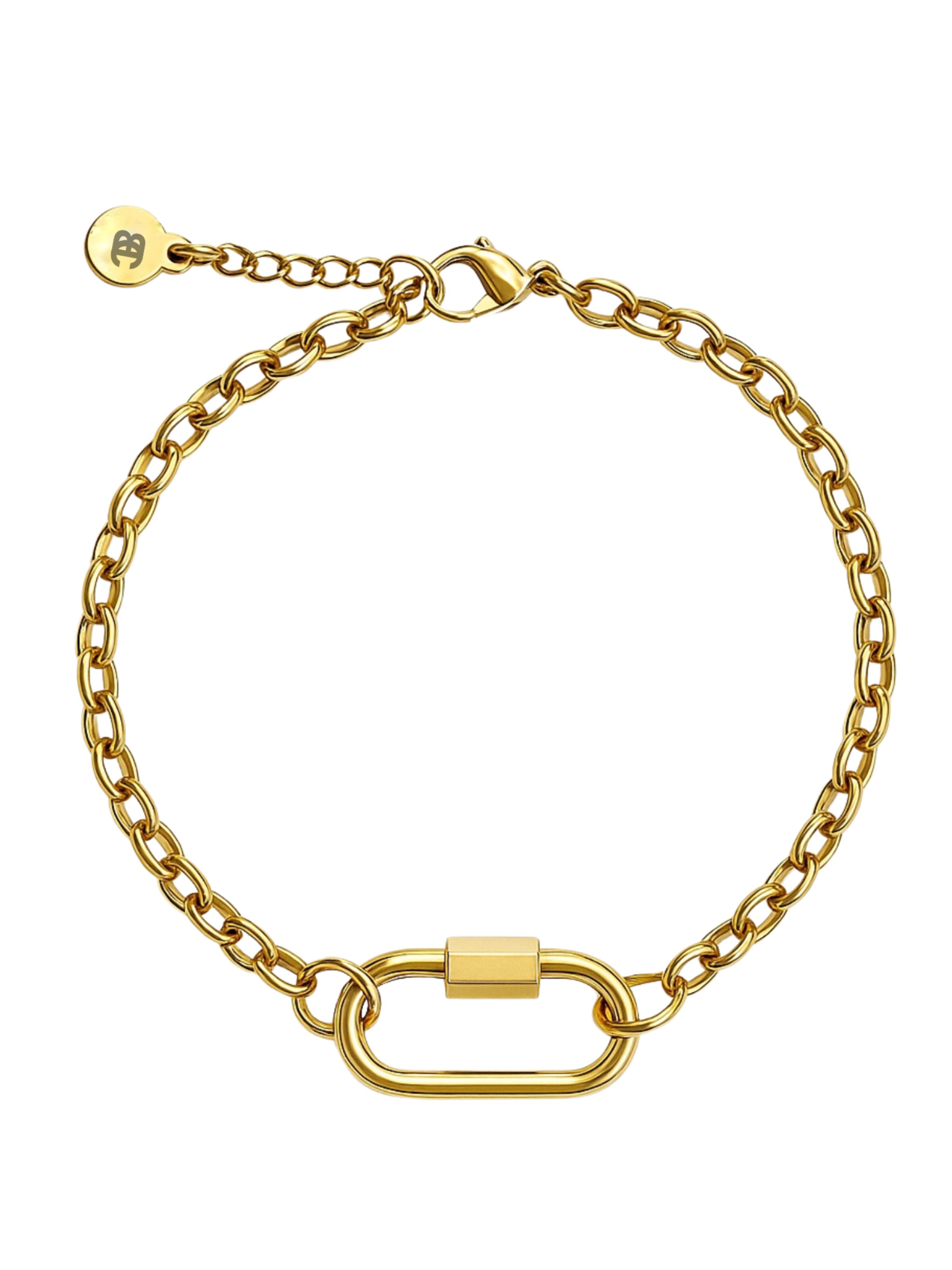 BEACH TO THE CITY Bracelet 'Charm' in Gold: front