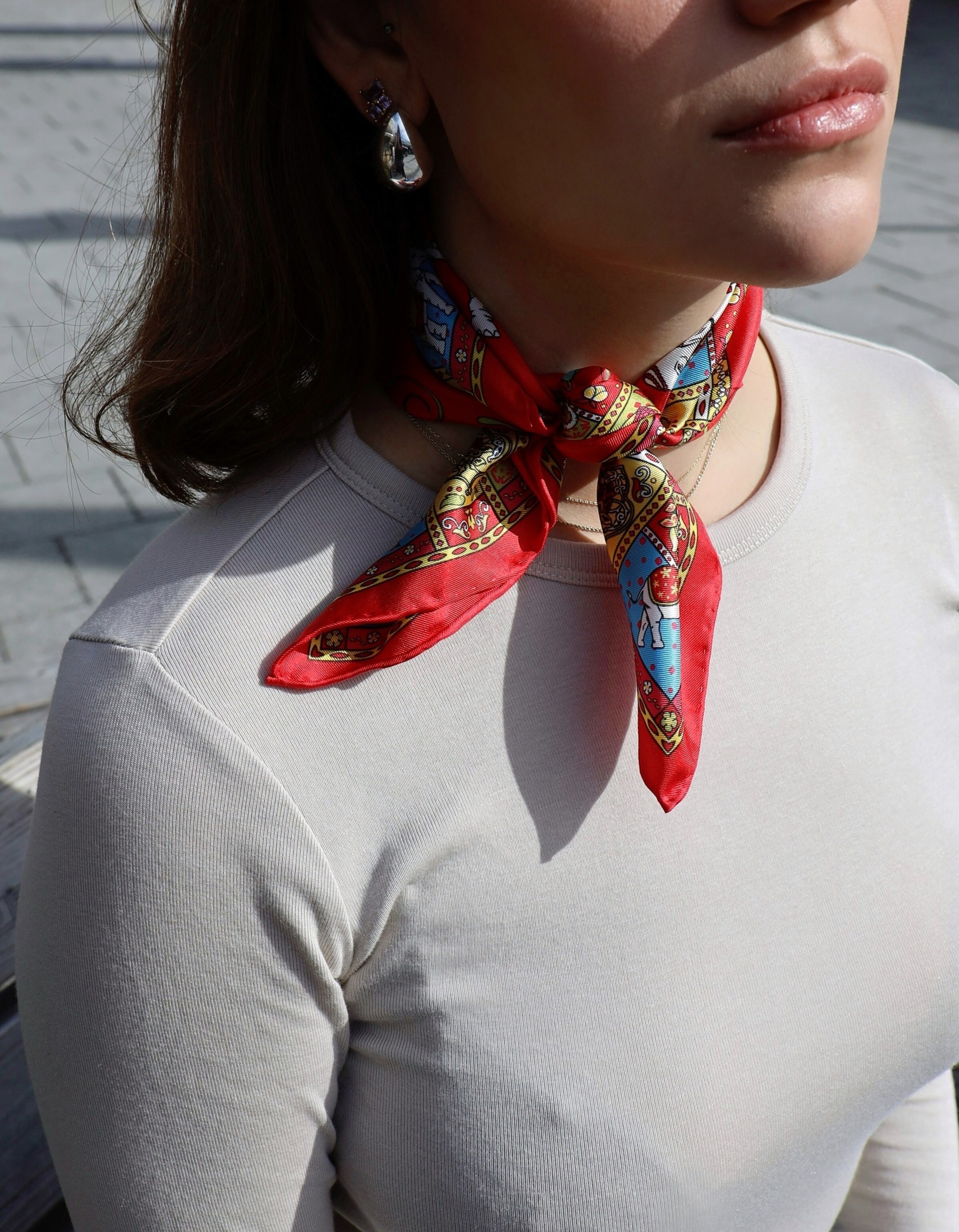 Roeckl Doek 'LUCKY ELEPHANT NICKY' in Rood