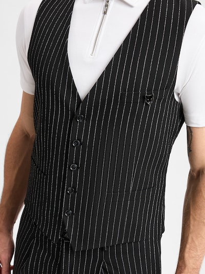 Finshley & Harding London Gilet in de kleur Zilvergrijs / Zwart, Productweergave