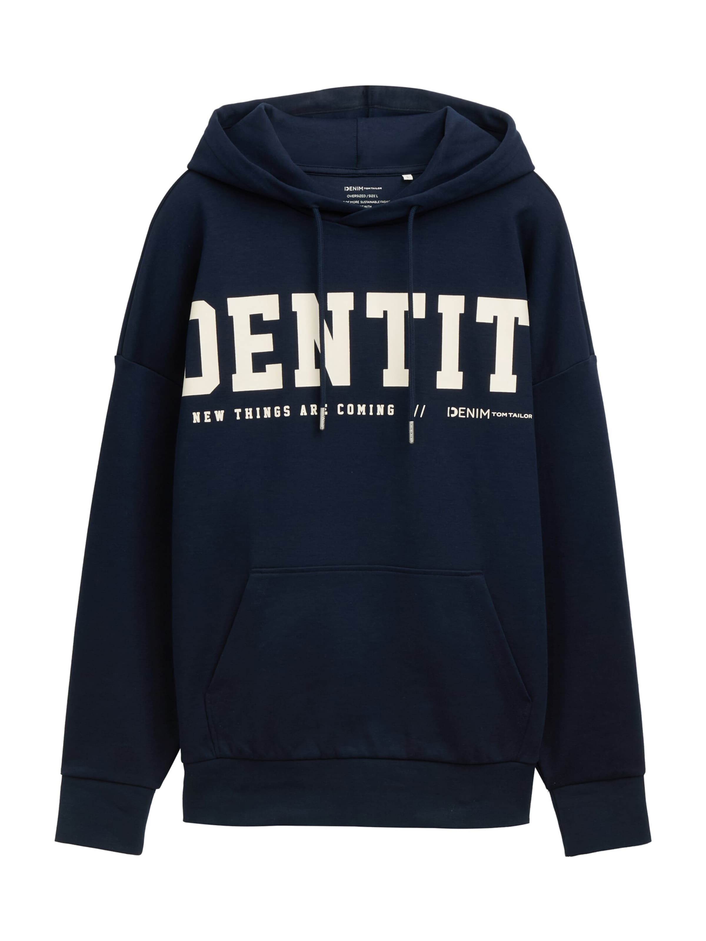 Sweat-shirt TOM TAILOR DENIM en bleu : devant