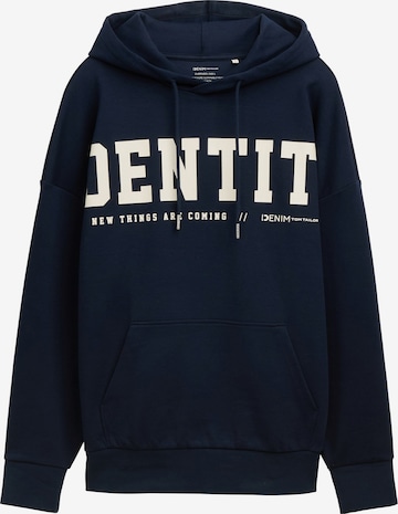 Sweat-shirt TOM TAILOR DENIM en bleu : devant
