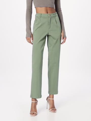 GARCIA regular Παντελόνι πλισέ σε πράσινο: μπροστά