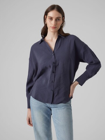 VERO MODA Blouse 'Quenny' in Blauw: voorkant