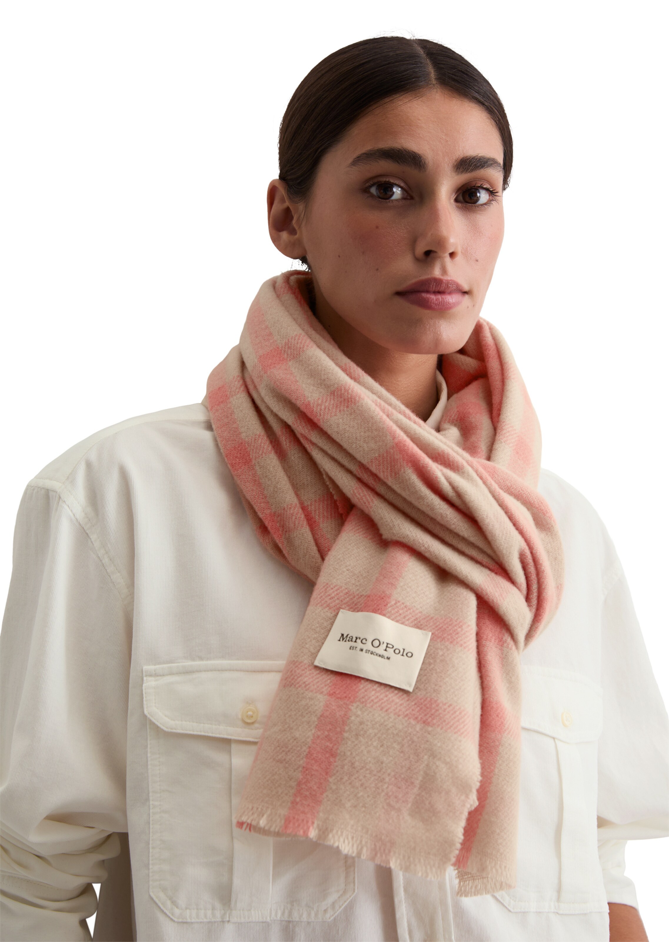 Marc O'Polo Sjaal in Beige: voorkant