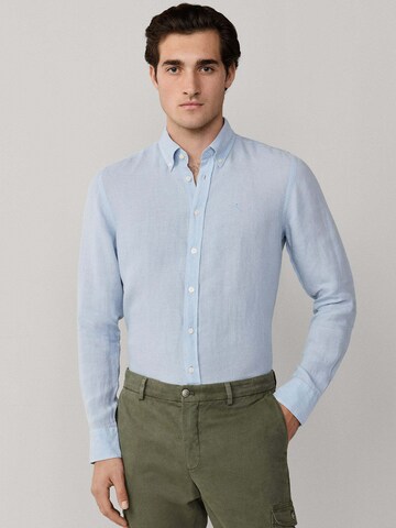 Coupe regular Chemise 'ESS' Hackett London en bleu : devant