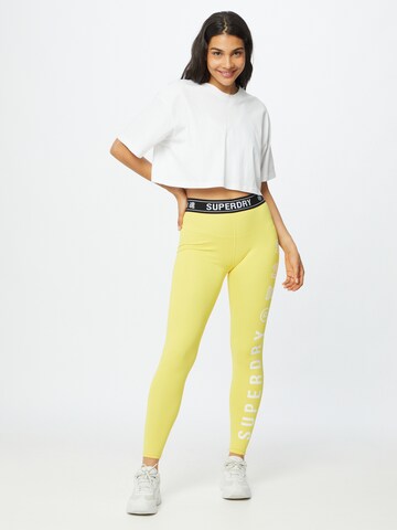 Superdry Skinny Sports trousers in Yellow