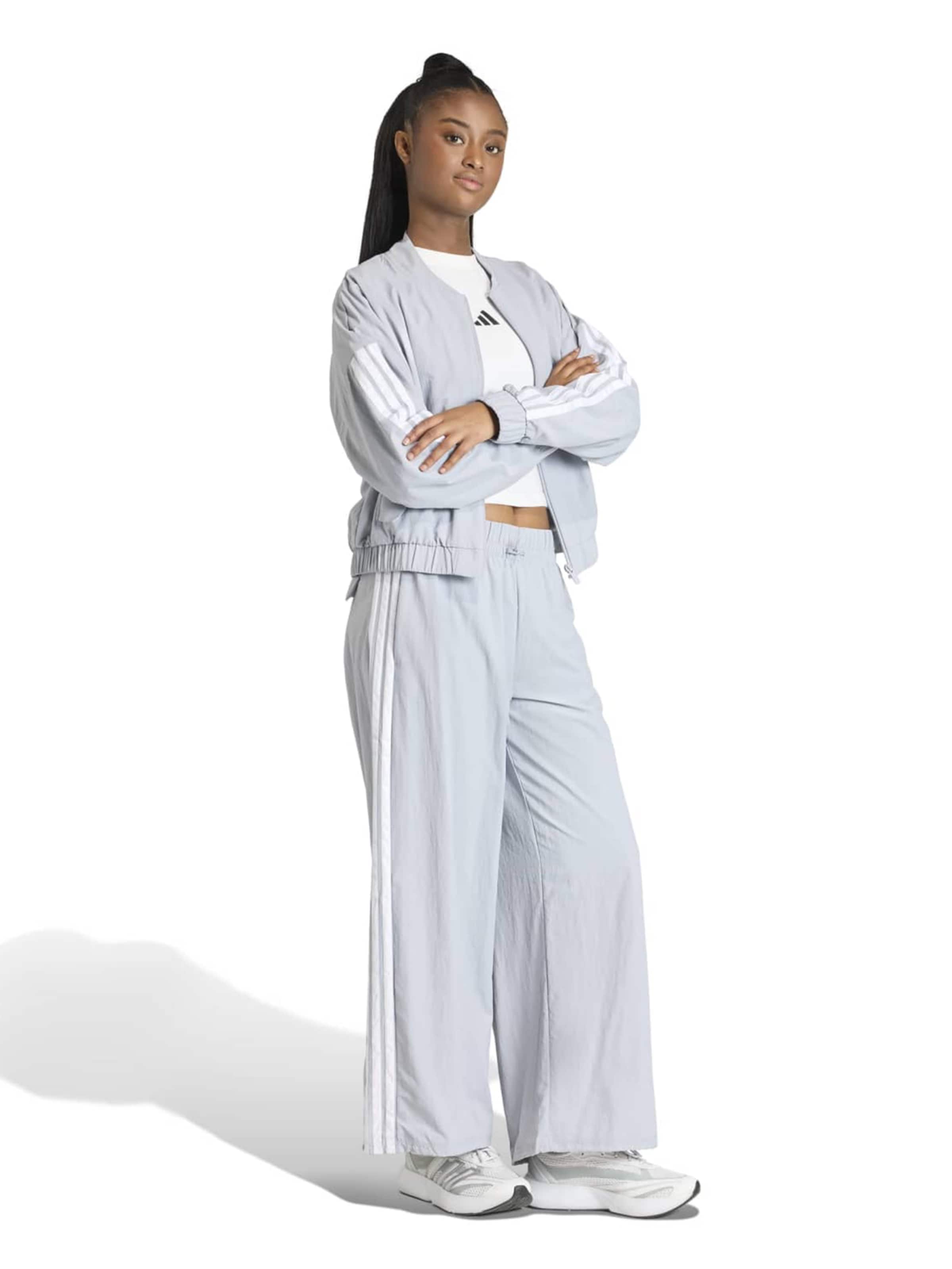 ADIDAS SPORTSWEAR Wide leg Παντελόνι φόρμας 'Essentials' σε γκρι