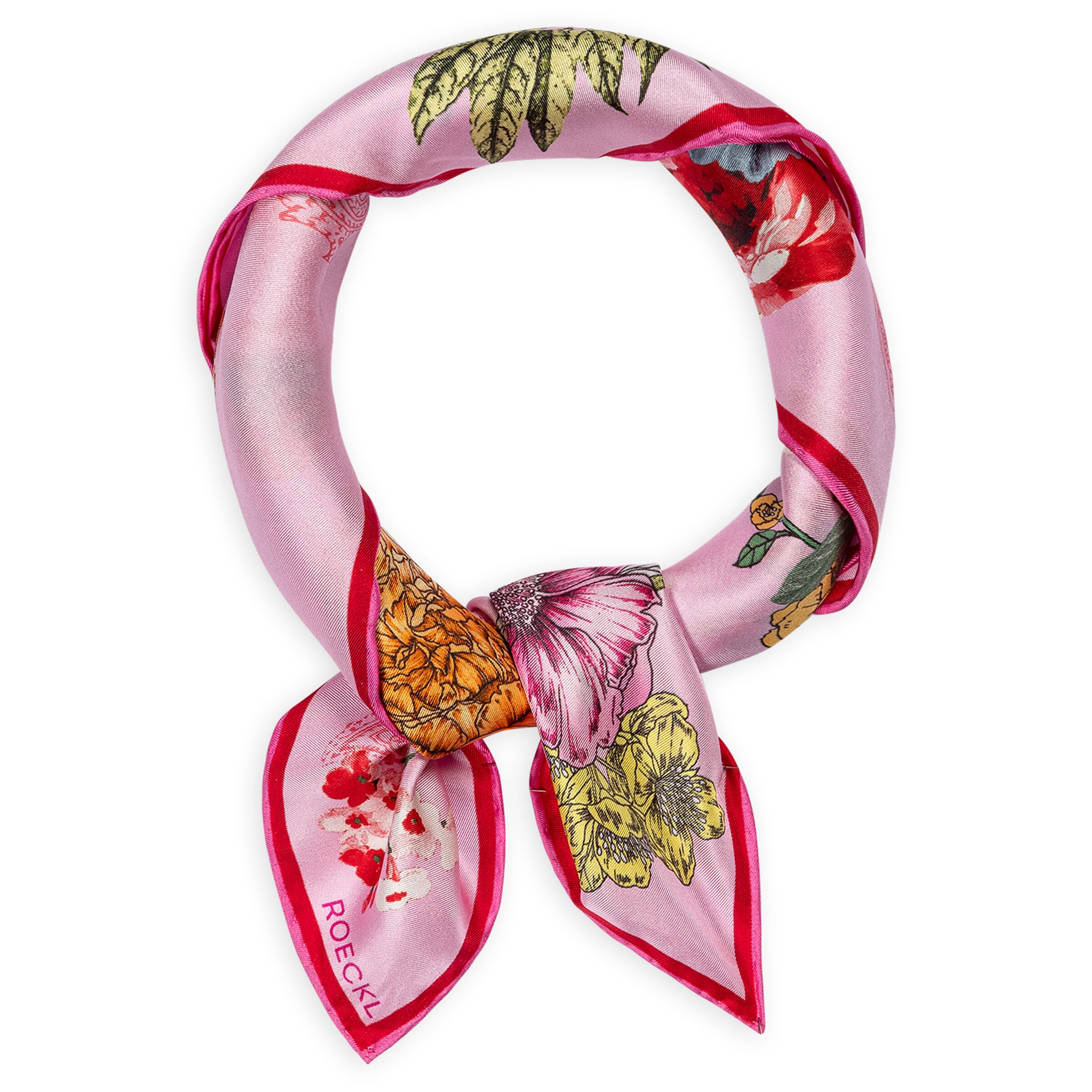 Foulard 'PAISLEY & FLOWERS NICKY' di Roeckl in rosa