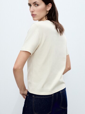 MANGO T-Shirt 'DAISY' in Beige