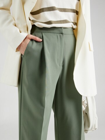 VILA Zvonové kalhoty Kalhoty s puky – zelená