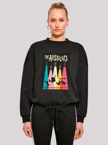 F4NT4STIC Sweatshirt 'Disney Aristocats Get With The Cats' in Black: front