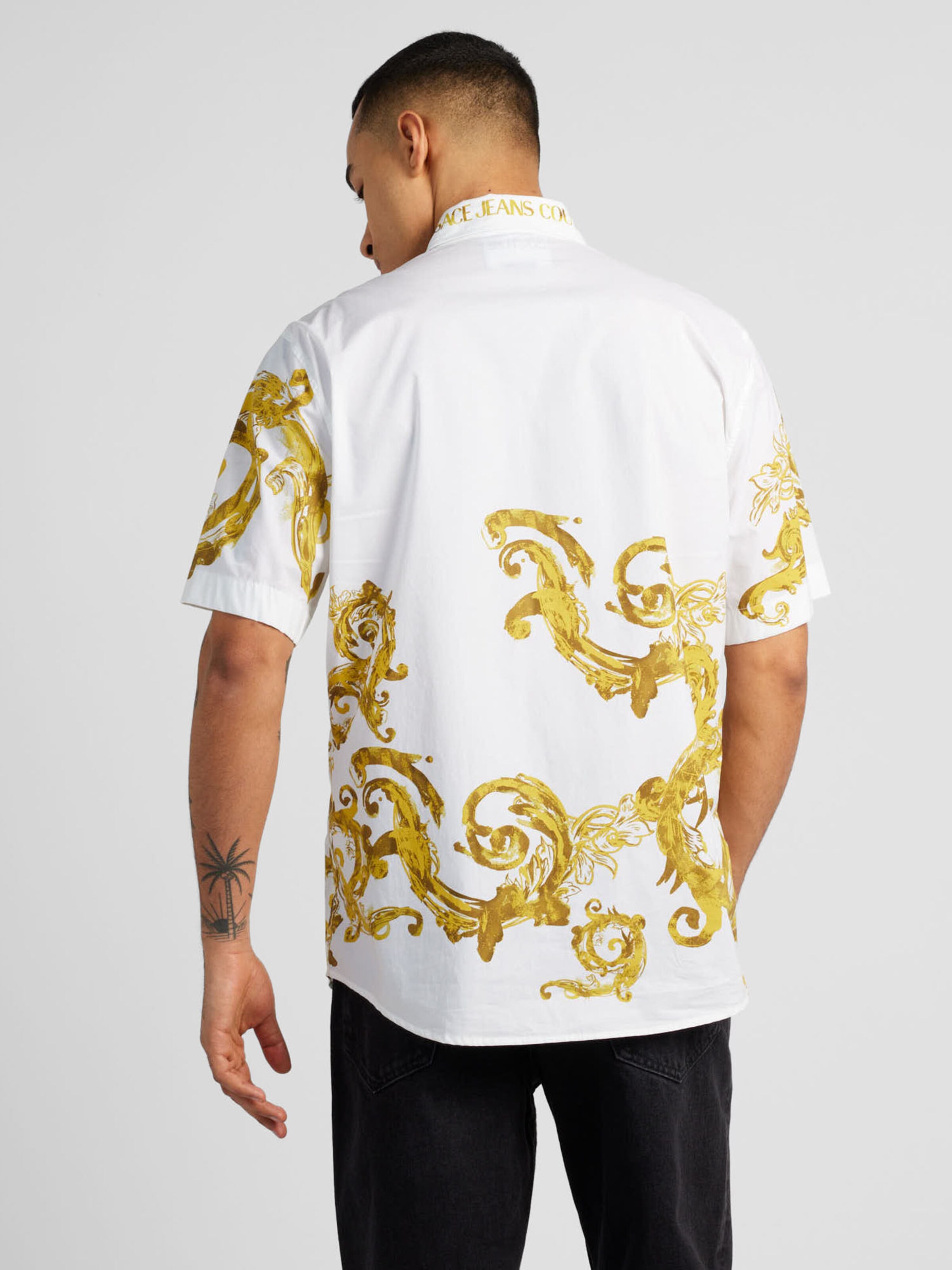 Fit confort Chemise Versace Jeans Couture en Blanc Casse ABOUT YOU