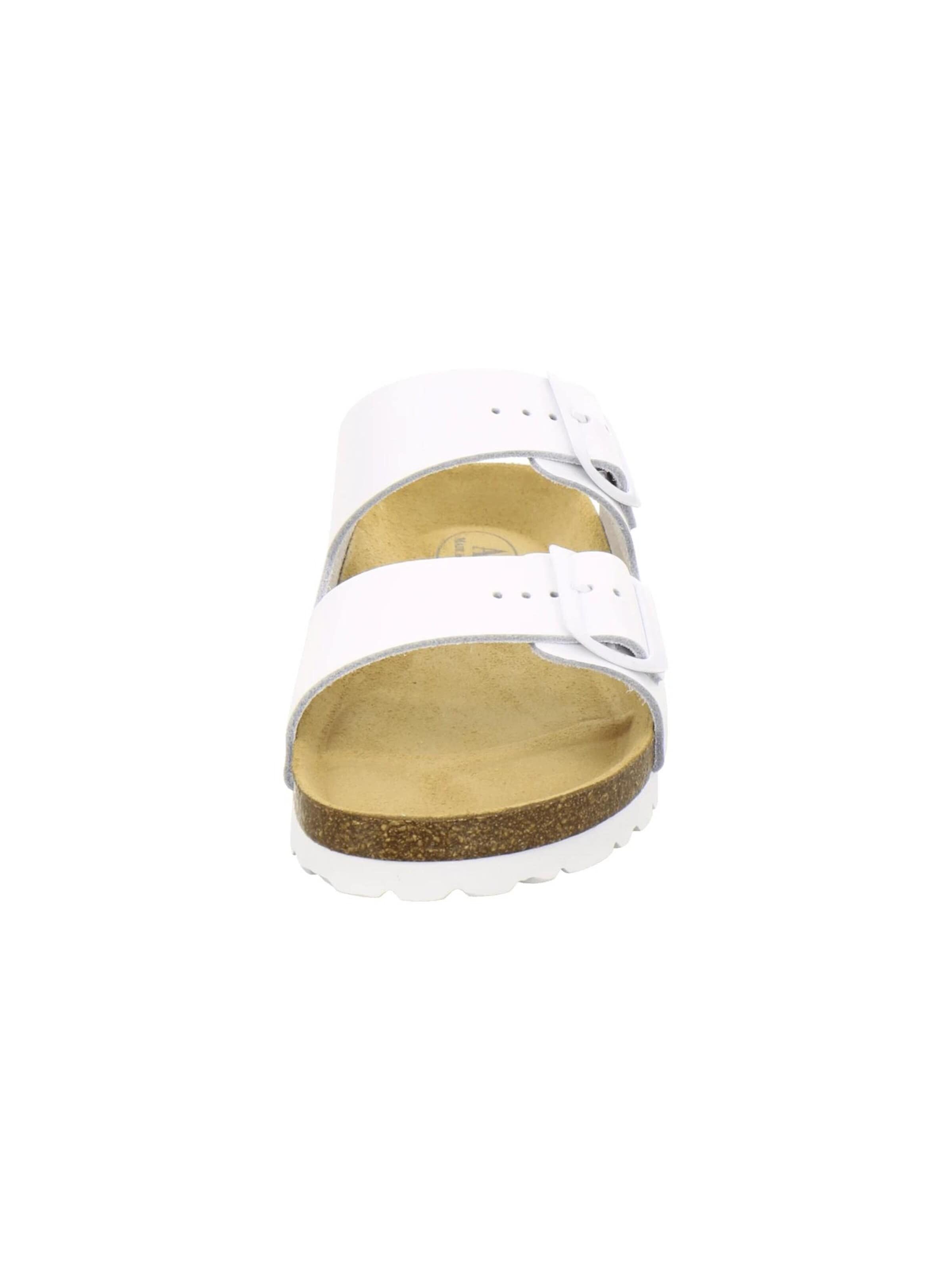 Mule 'Pantoletten Damen Zweischnaller weiß' AFS-Schuhe en blanc