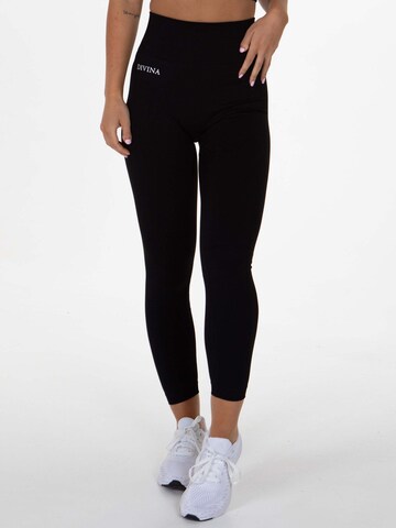 Divina Slimfit Sporthose 'Nani' in Schwarz: Vorderseite