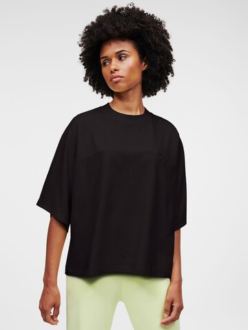Karl Lagerfeld Свободна дамска риза 'Ikonik 2.0' в черно: отпред