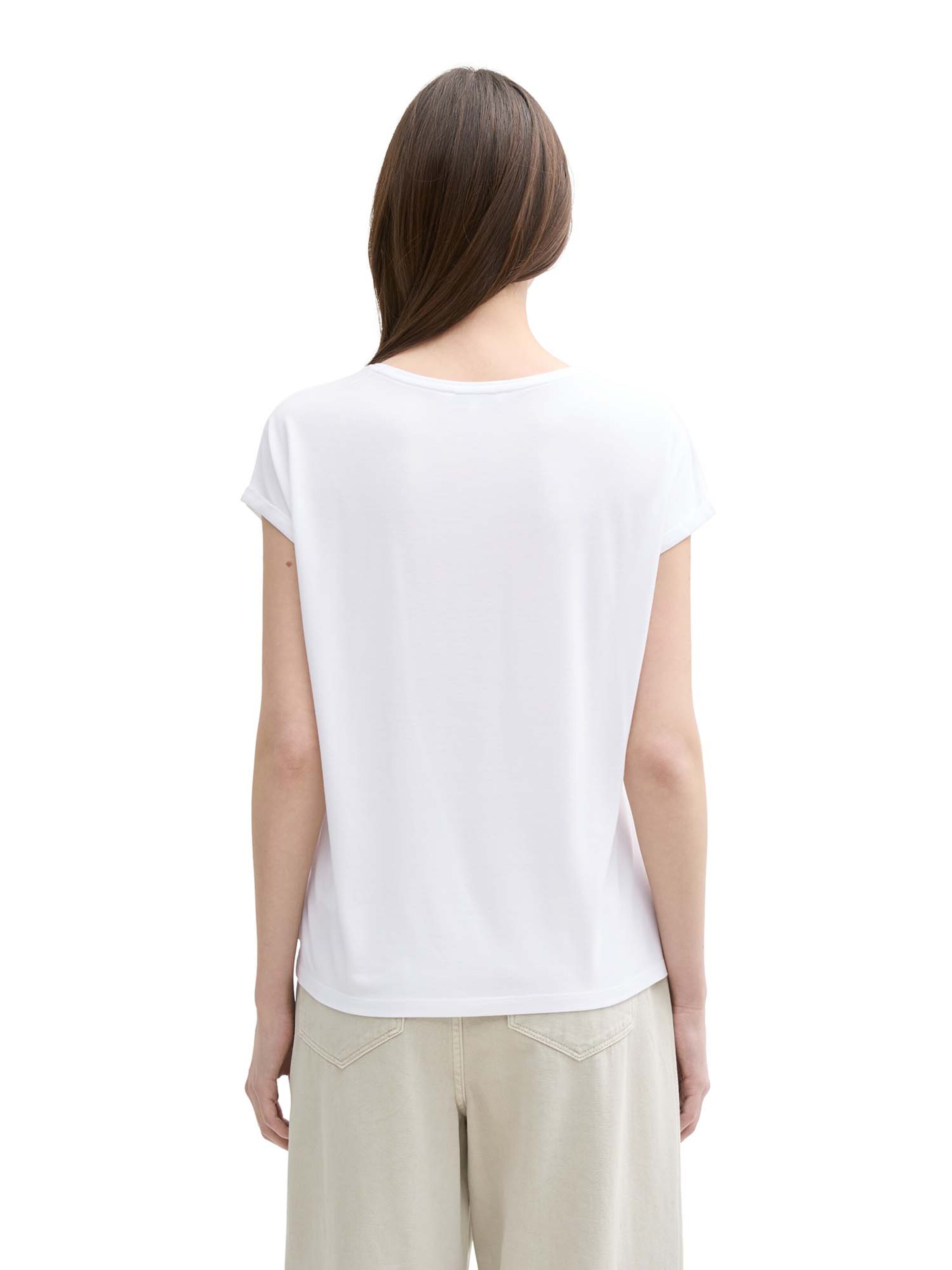 Tricou de la TOM TAILOR DENIM pe alb