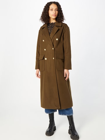 River Island Between-Seasons Coat in Green: front