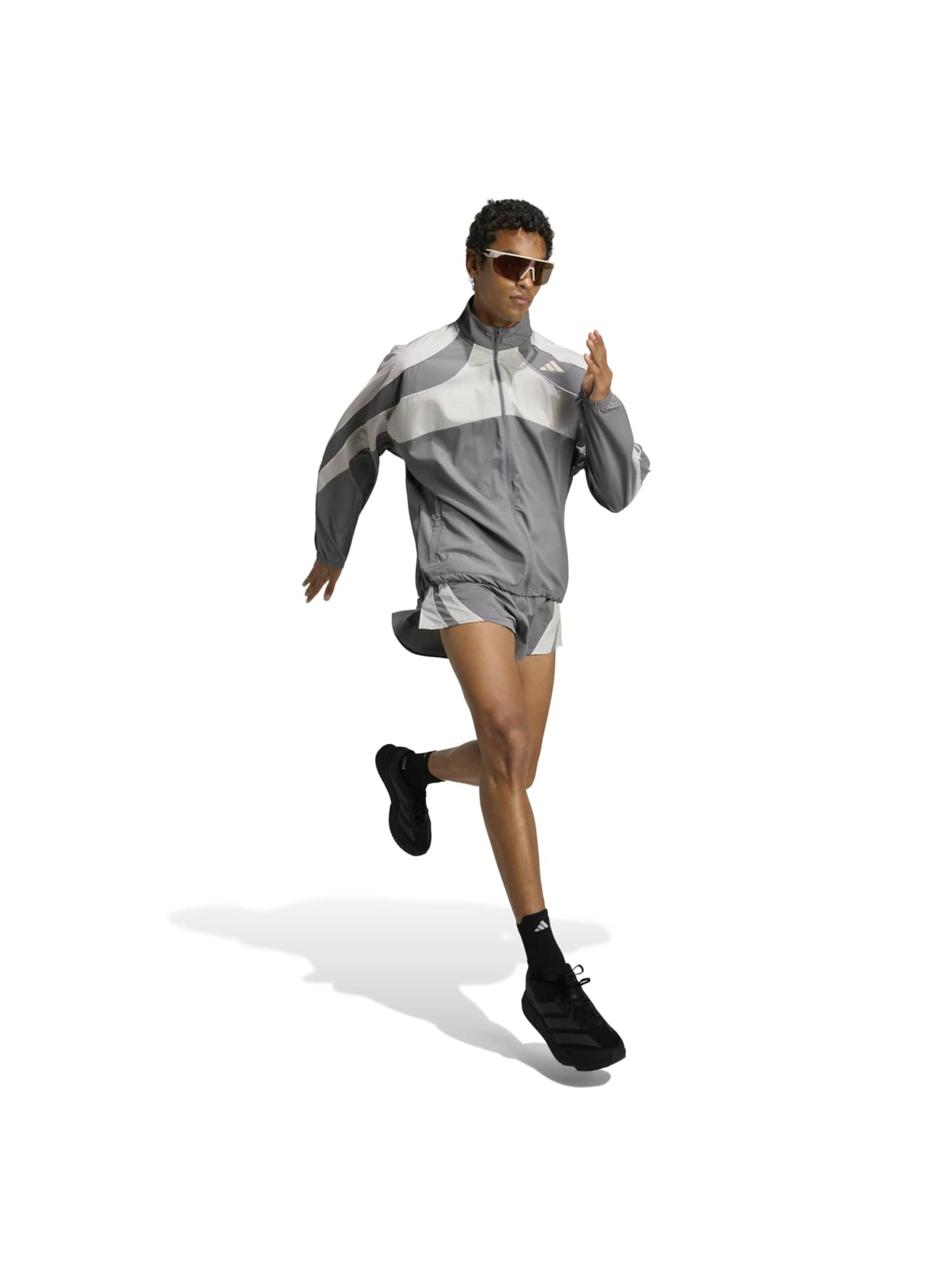 ADIDAS PERFORMANCE Sportovní bunda 'ADIZERO' – šedá