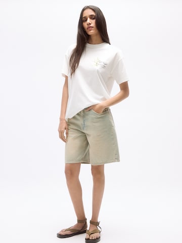 T-shirt Pull&Bear en blanc