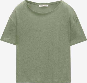 T-shirt Pull&Bear en vert : devant