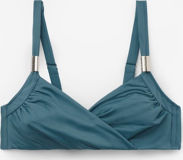 CALZEDONIA Bikini Top in Blue: front