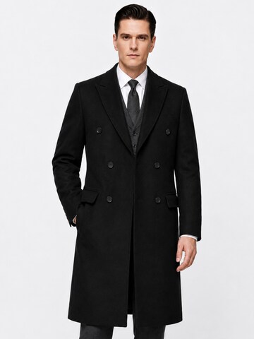 ALLTHEMEN Winter Coat 'Herbstwende' in Black