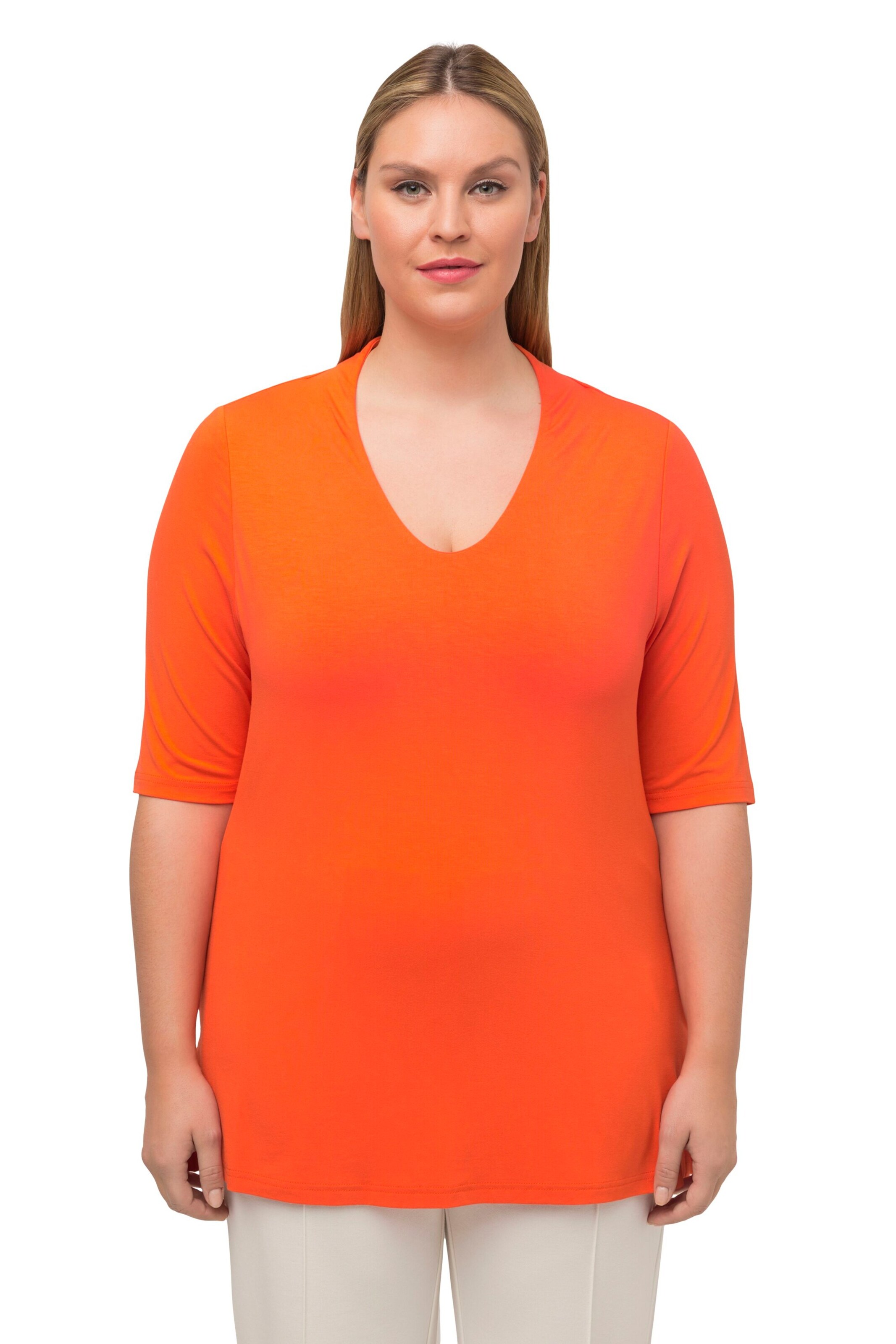 Ulla Popken Shirt in Oranje: voorkant