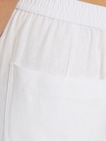 Wide Leg Pantalon cargo Bershka en blanc