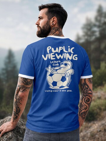 Neverless Shirt 'Public Viewing' in Blue