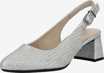 Escarpins à bride arrière GABOR en argent : devant