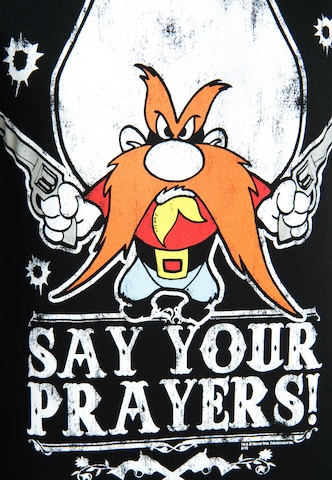 LOGOSHIRT T-Shirt 'Looney Tunes – Say Your Prayers' in Schwarz