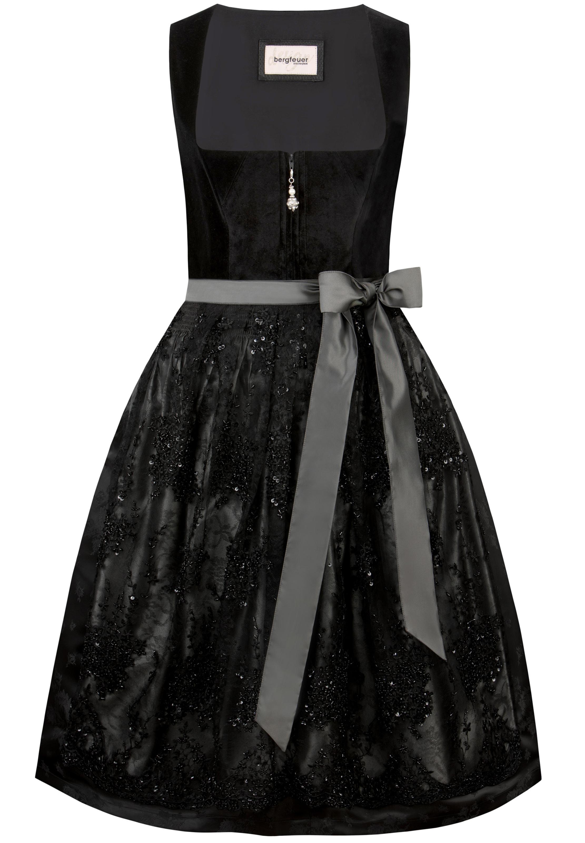 STOCKERPOINT Dirndl 'Esta' in Schwarz: Vorderseite