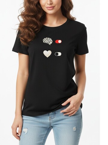 MAKAYA Shirt 'Brain On'‌ in Schwarz