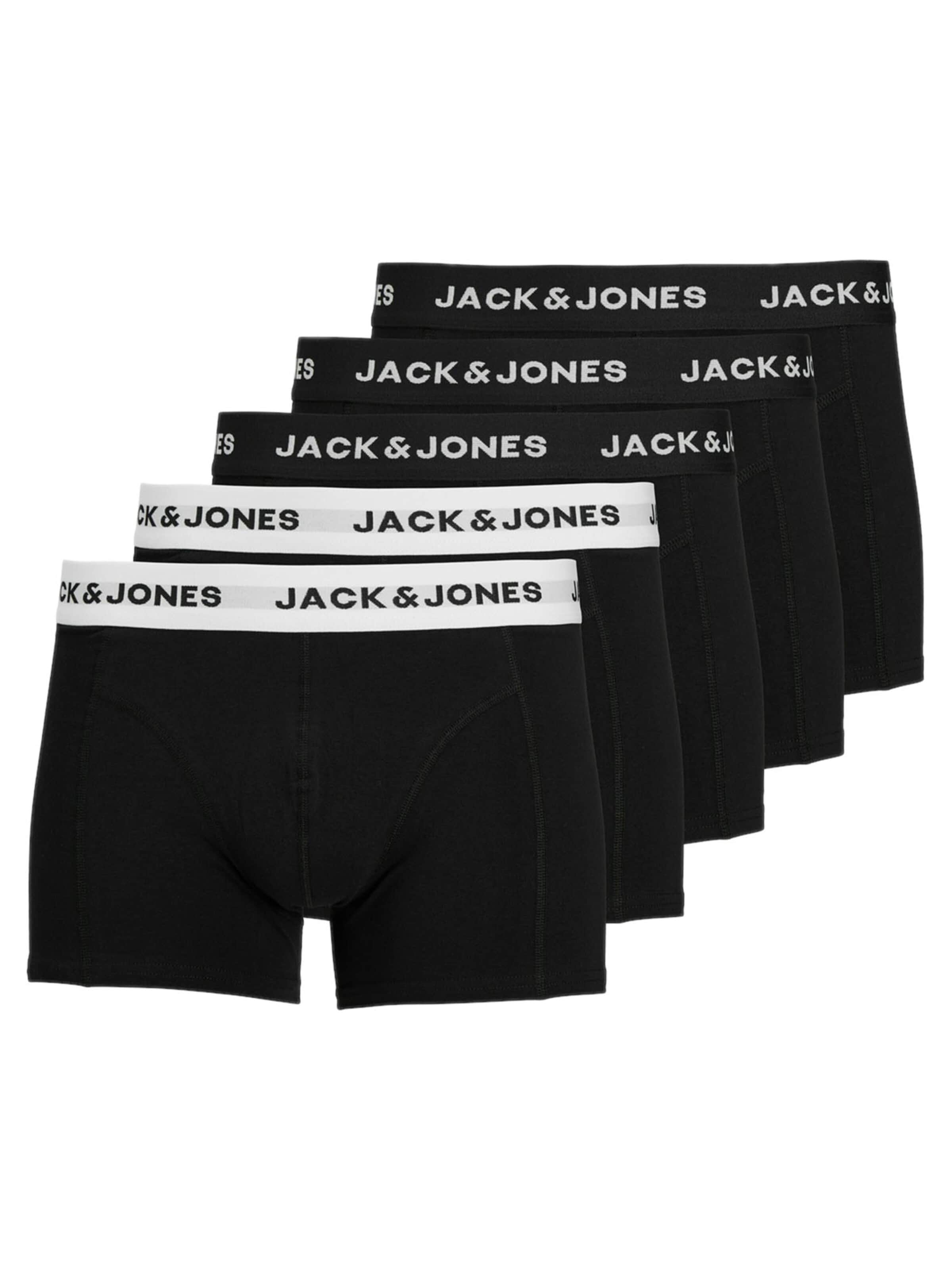 JACK & JONES Boxer shorts 'Solid' in Black: front