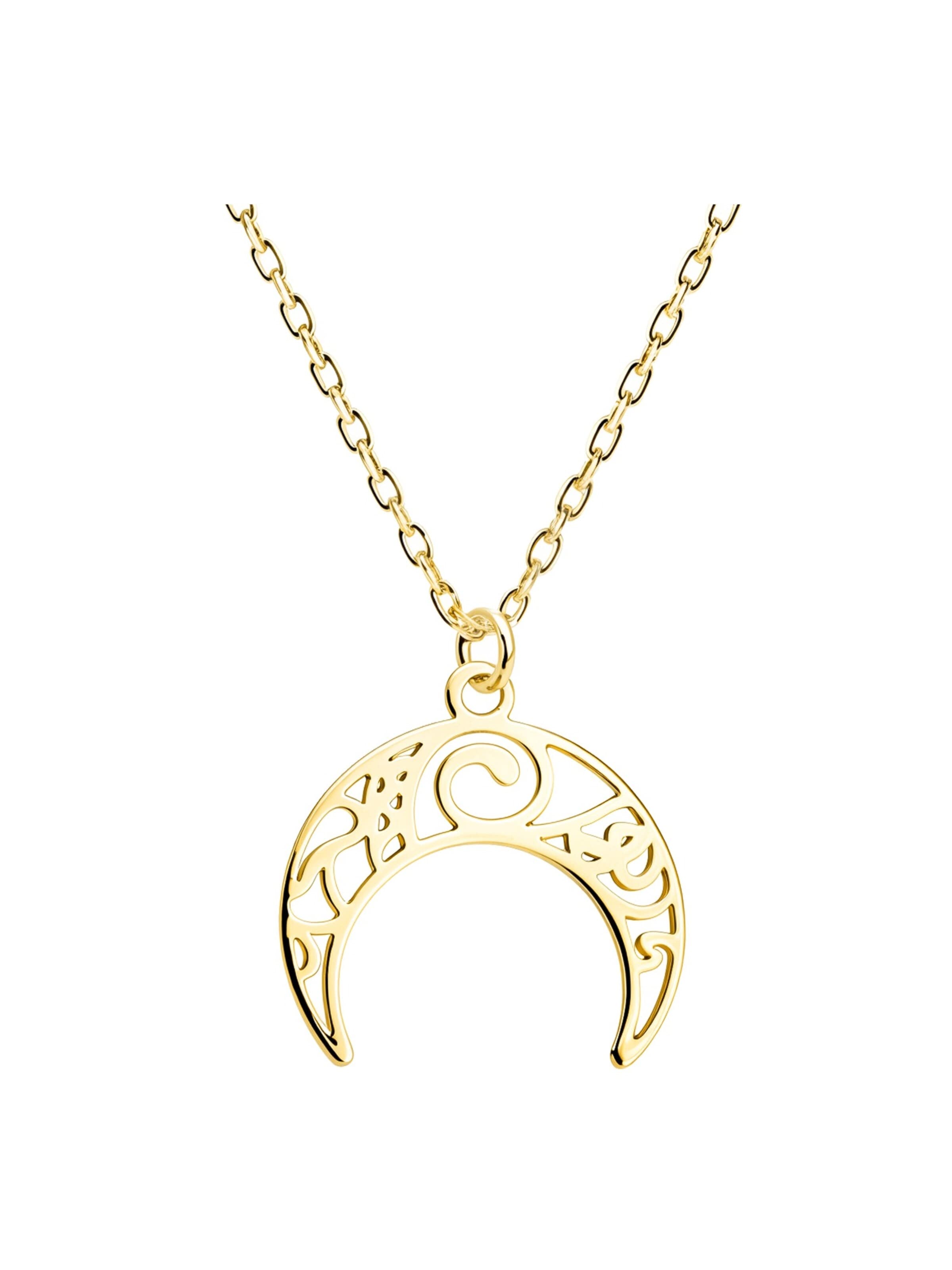 Sofia Milani Necklace 'Moon Ornament' in Gold: front