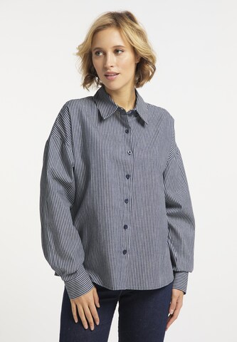 usha BLUE LABEL Blouse in Blauw: voorkant