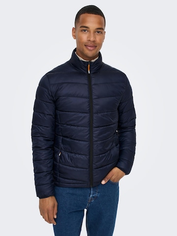 Only & Sons Between-Season Jacket 'Carven' in Blue: front